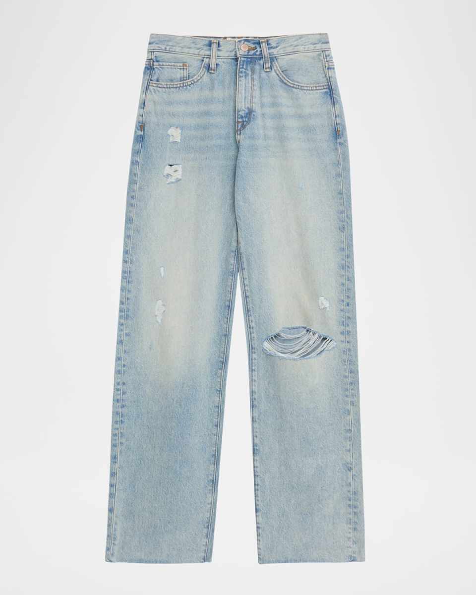 Birkin Distressed Mid-Rise Jeans
